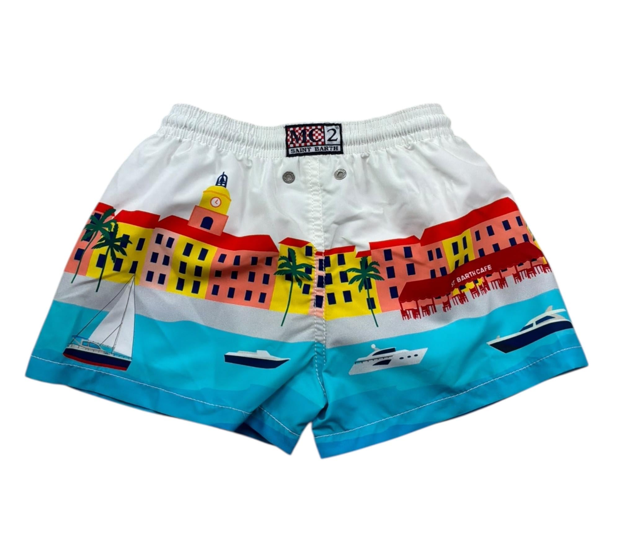 Saint Barth Costume Stampa Fantasia per Bambino HAITII MULTICOLOR SAINT BARTH 