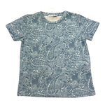 M+E' T-Shirt Girocollo Tinta Unita con Stampe per Bambino UEM0561 AZZURRO M+E' 