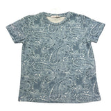 M+E' T-Shirt Girocollo Tinta Unita con Stampe per Bambino UEM0561 AZZURRO M+E' 