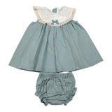 Valentina Bebes Set Abito-Coulotte Tinta Unita per Bambina LOVE13 VERDE VALENTINA BEBES 