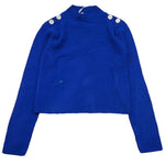 GENNY PRINCESS maglia mezzo collo tinta unita Cobalto per Bambina YFMA006 COBALTO GENNY PRINCESS 