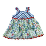 Miranda Solid Color White Patterned Strapless Dress for Baby Girl