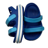 Crocs Solid Color Rubber Sandals With Contrast Bands Blue For Baby