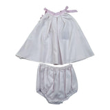 La Stupenderia Set Abito-Coulotte Bicolore con Pois per Neonata TBCT78 ROSA LA STUPENDERIA 