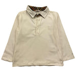 LE BEBE' polo manica lunga tinta unita con colletto in contrasto Panna per Neonato LBB4768 PANNA LE BEBE' 
