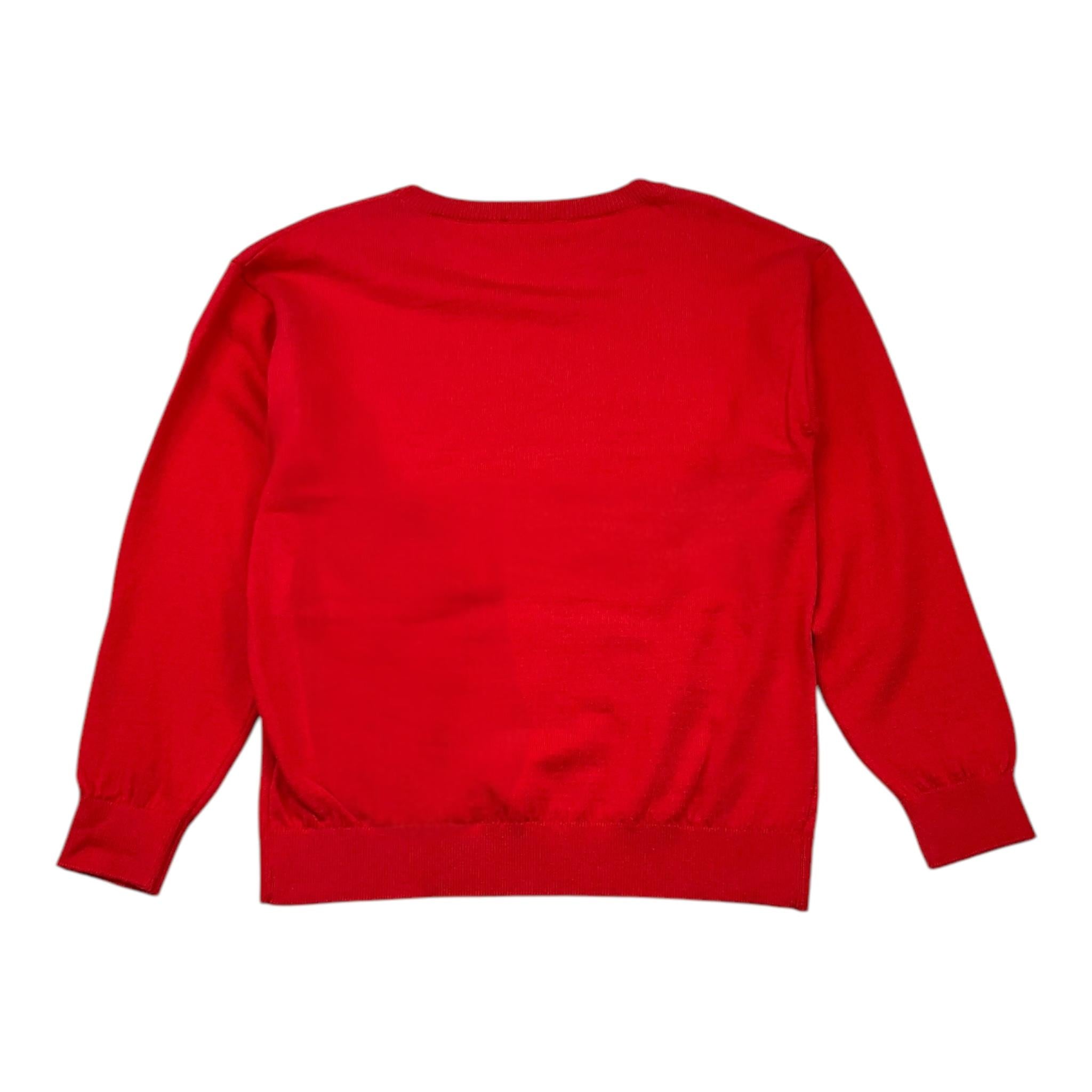 MOSCHINO maglia tinta unita girocollo con stampa Rosso per Bambino HUW01A ROSSO MOSCHINO 