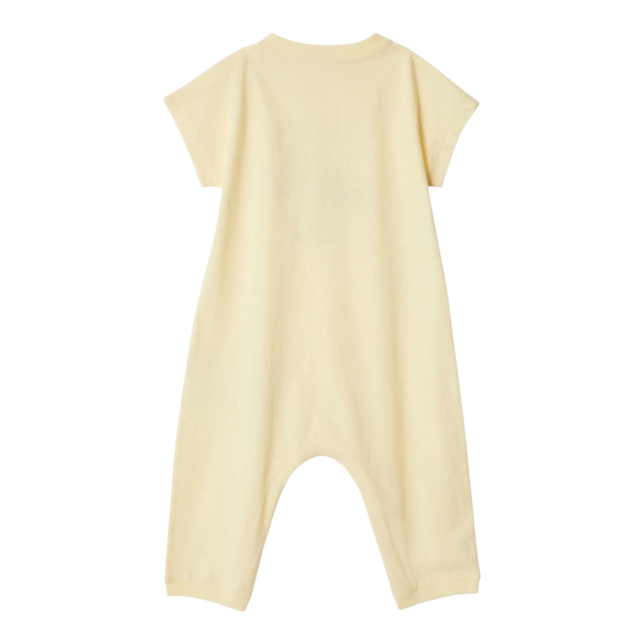 Burberry Pagliaccetto Girocollo Tinta Unita con Stampa per Neonato 8104524 PAGLIA BURBERRY 