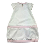 Monnalisa Abito Mezza Manica Tinta Unita con Fiocchi per Bambina 711901R8 PANNA MONNALISA 