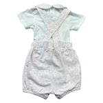 Le Bebe Completo 2 Pezzi Body-Salopette per Neonata LBG6288 BIANCO/ROSA LE BEBE 