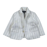 Please Giacca Tinta Unita con Fantasia A Righe per Neonato JB40131B73 BIANCO PLEASE 