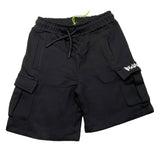 Disclaimer Bermuda Sweatshirt Solid Color With Black Logo Print For Boys