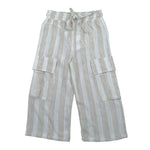 Magil Pantalone Bicolore Fantasia A Righe per Bambina HM25001 BIANCO/BEIGE MAGIL 