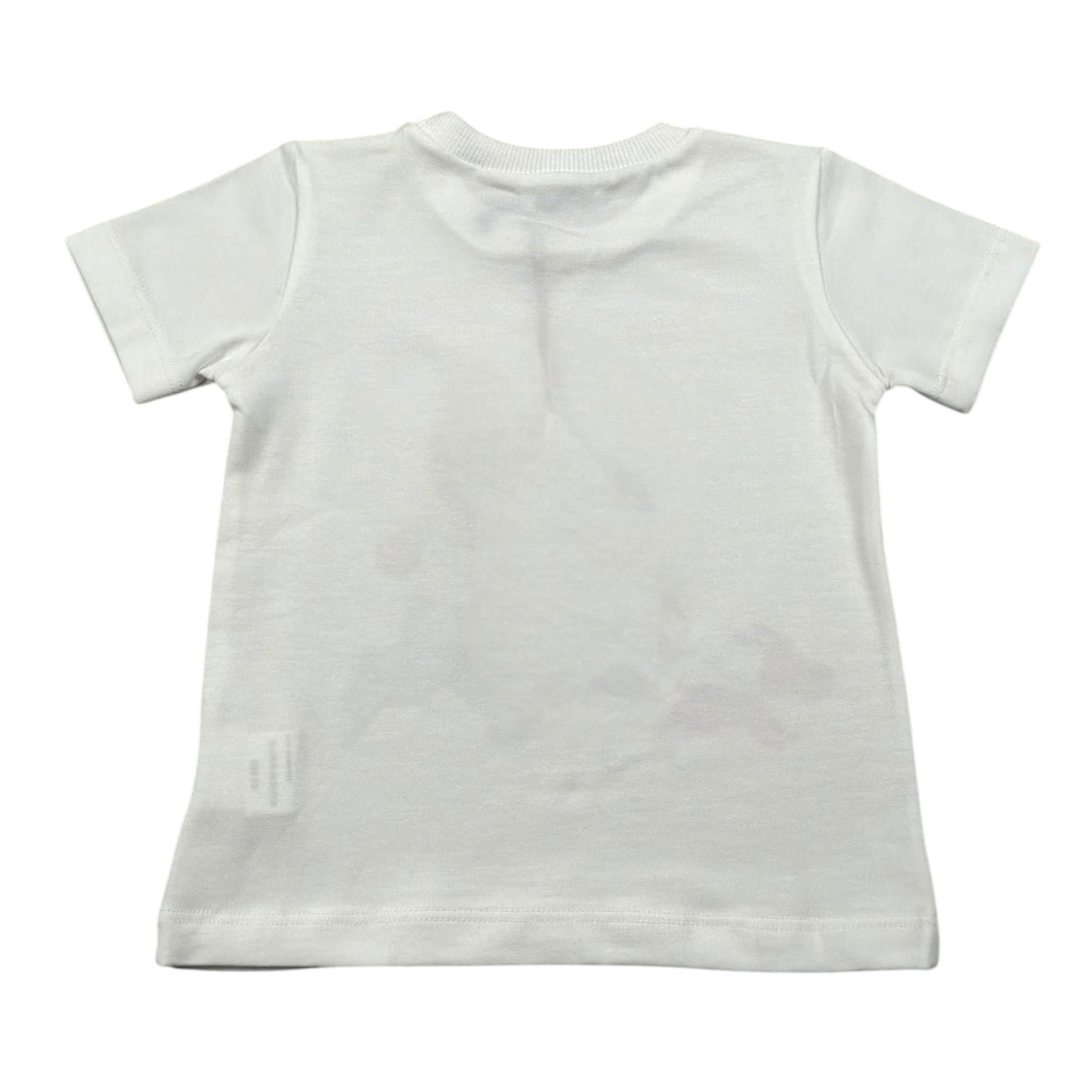 J.O. Milano T-Shirt Girocollo Tinta Unita con Stampa Orso per Neonato 576N4 BIANCO J.O. MILANO 