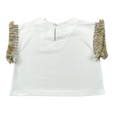 Magil T-Shirt Tinta Unita con Frange per Neonata FN26165 BIANCO MAGIL 