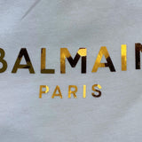 BALMAIN t-shirt girocollo tinta unita con stampa Bianco per Neonato BT8561 BIANCO BALMAIN 