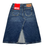 DIESEL gonna in denim tinta unita con spacco posteriore Blu per Bambina J01920 BLU DIESEL 