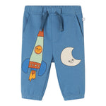 STELLA McCARTNEY pantalone tuta tinta unita con stampe in contrasto Blu per Neonato TV6520 BLU STELLA McCARTNEY 