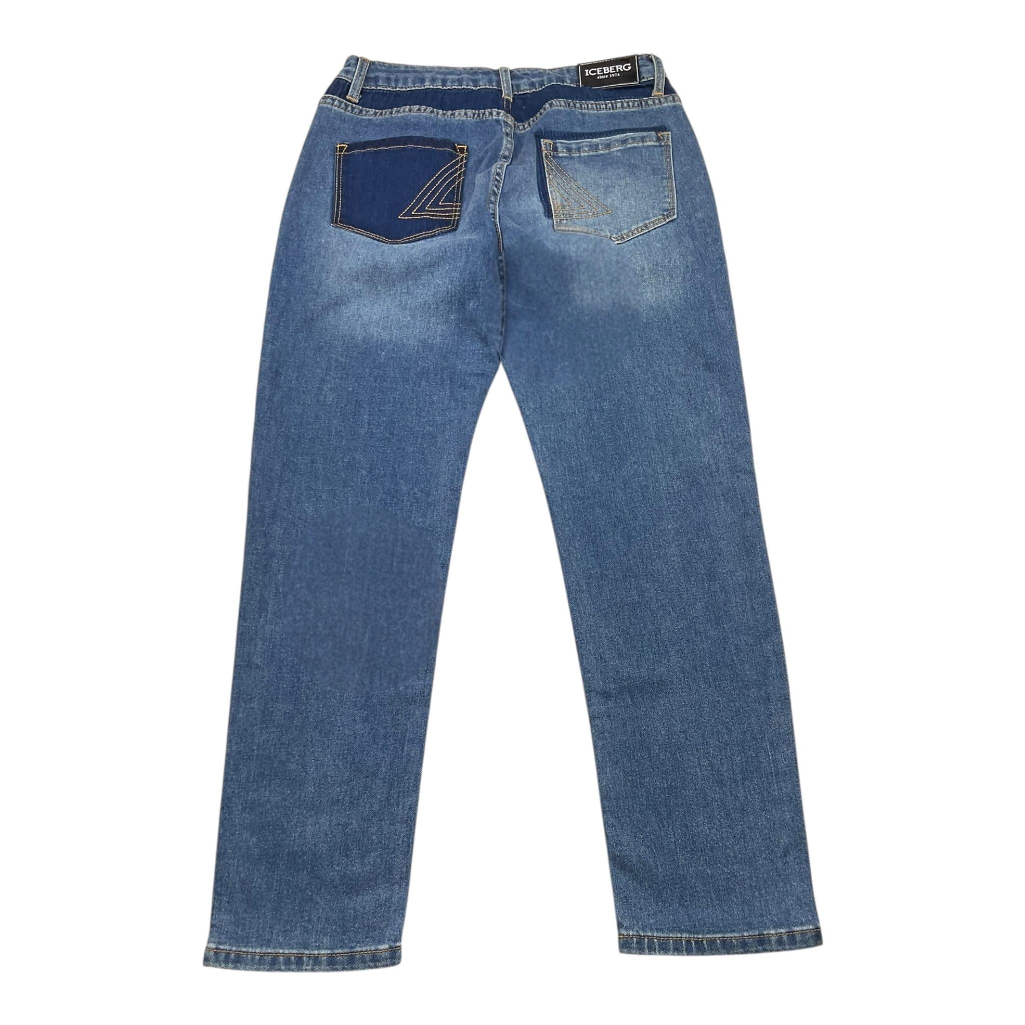 ICEBERG jeans tinta unita con girovita regolabile Blu per Bambino PTICE4102J BLU ICEBERG 
