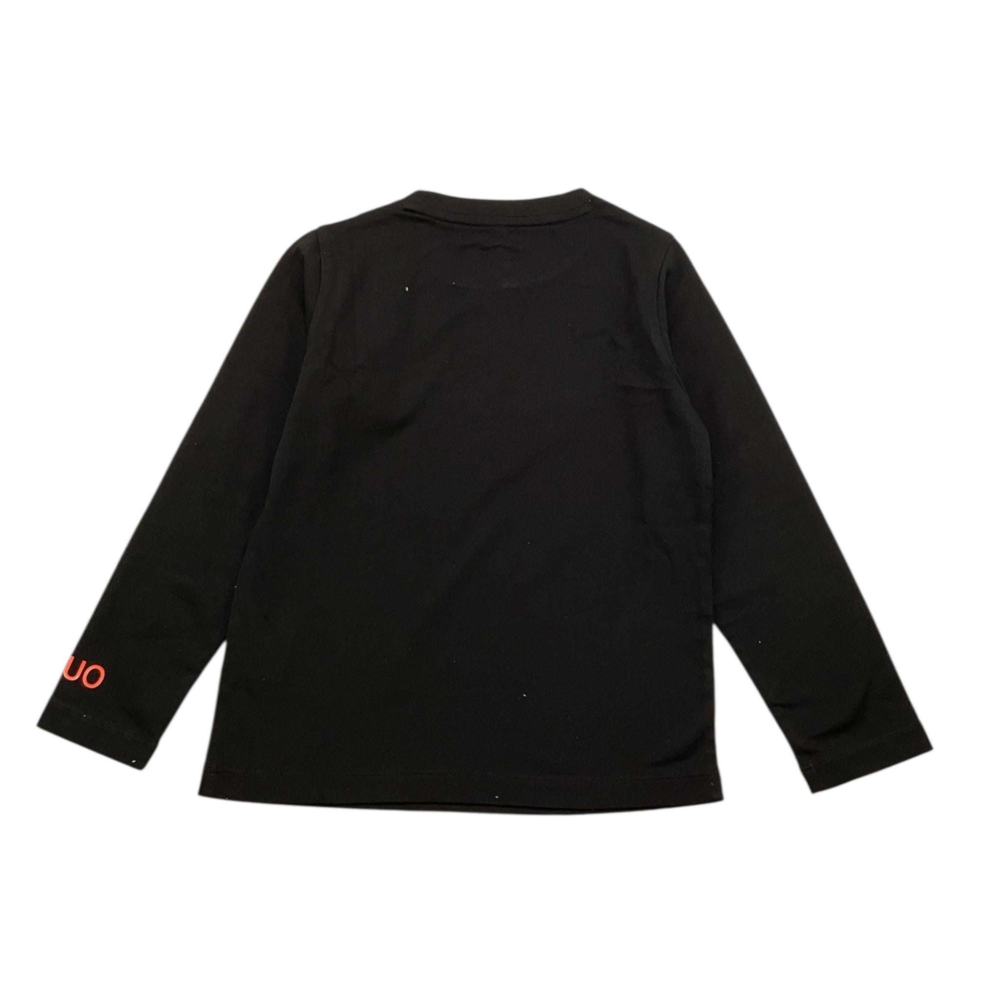 SUN68 shirt girocollo tinta unita con stampa Nero per Neonato T44311N NERO SUN68 