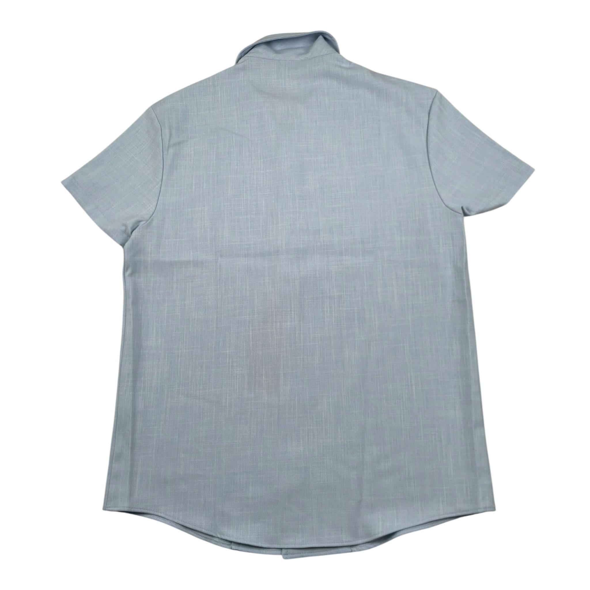 Daniele Alessandrini Camicia Mezza Manica Tinta Unita per Bambino 1236C002300 AZZURRO DANIELE ALESSANDRINI 