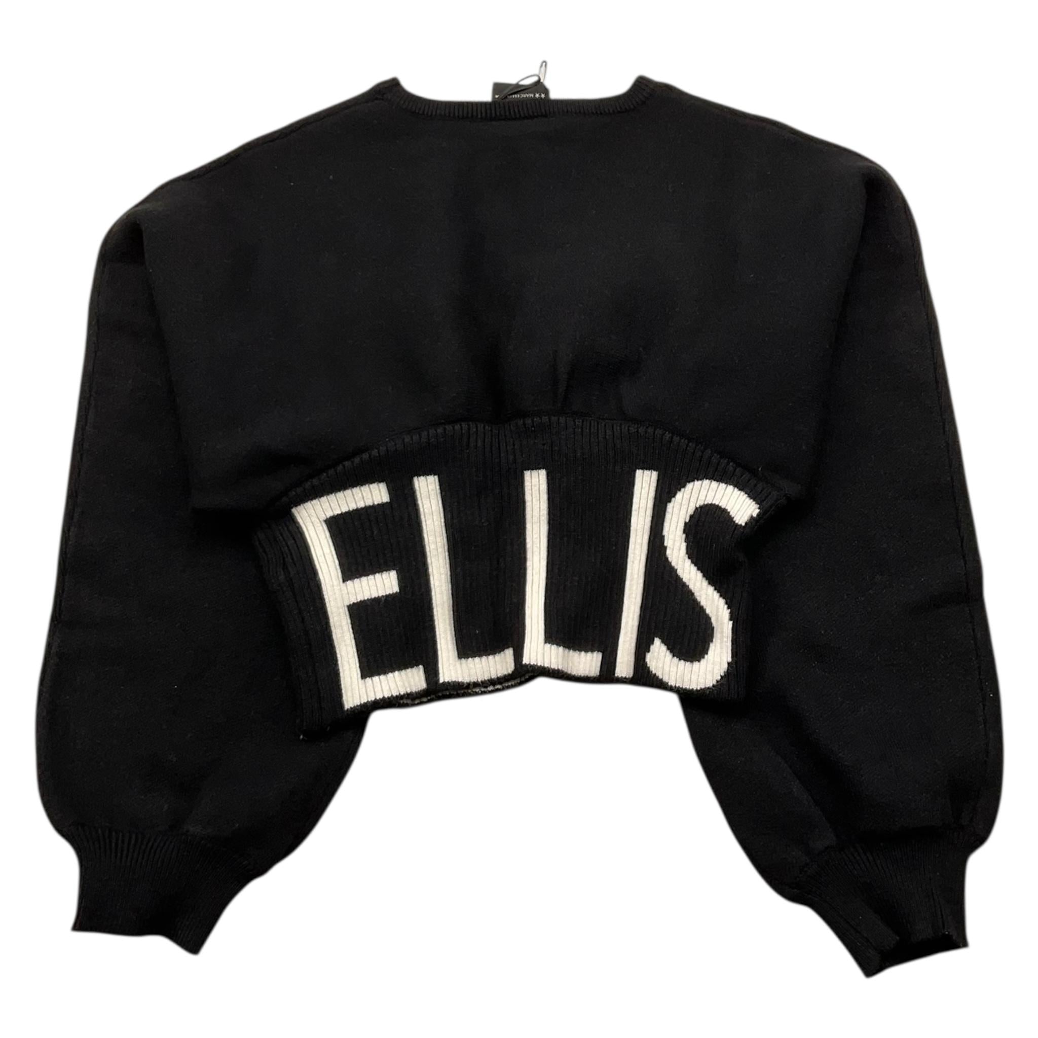 MARC ELLIS maglia crop tinta unita con logo Nero per Bambina JMJSW00171X NERO MARC ELLIS 