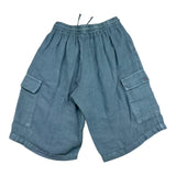 Daniele Alessandrini Solid Color Bermuda Shorts With Elastic Waist Light Blue For Boys
