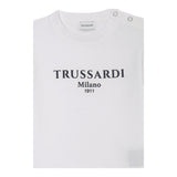 Trussardi T-Shirt Girocollo Tinta Unita con Stampa per Neonato TIP25011TSX BIANCO TRUSSARDI 