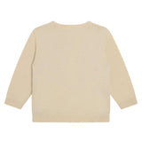 Carre'Ment Beau Cardigan Solid Color V-Neck Beige For Boys