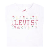 Levi'S T-Shirt Tinta Unita Girocollo con Stampa per Neonata FHNFJ BIANCO LEVI'S 