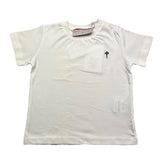 Cesare Paciotti Crew Neck T-Shirt Solid Color With Contrast Print White For Newborns