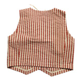 Zhoe &amp; Tobiah Burgundy Striped Solid Color Vest For Boys