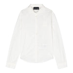EMPORIO ARMANI camicia tinta unita manica lunga con logo Bianco per Bambina 6D3C02 BIANCO EMPORIO ARMANI 