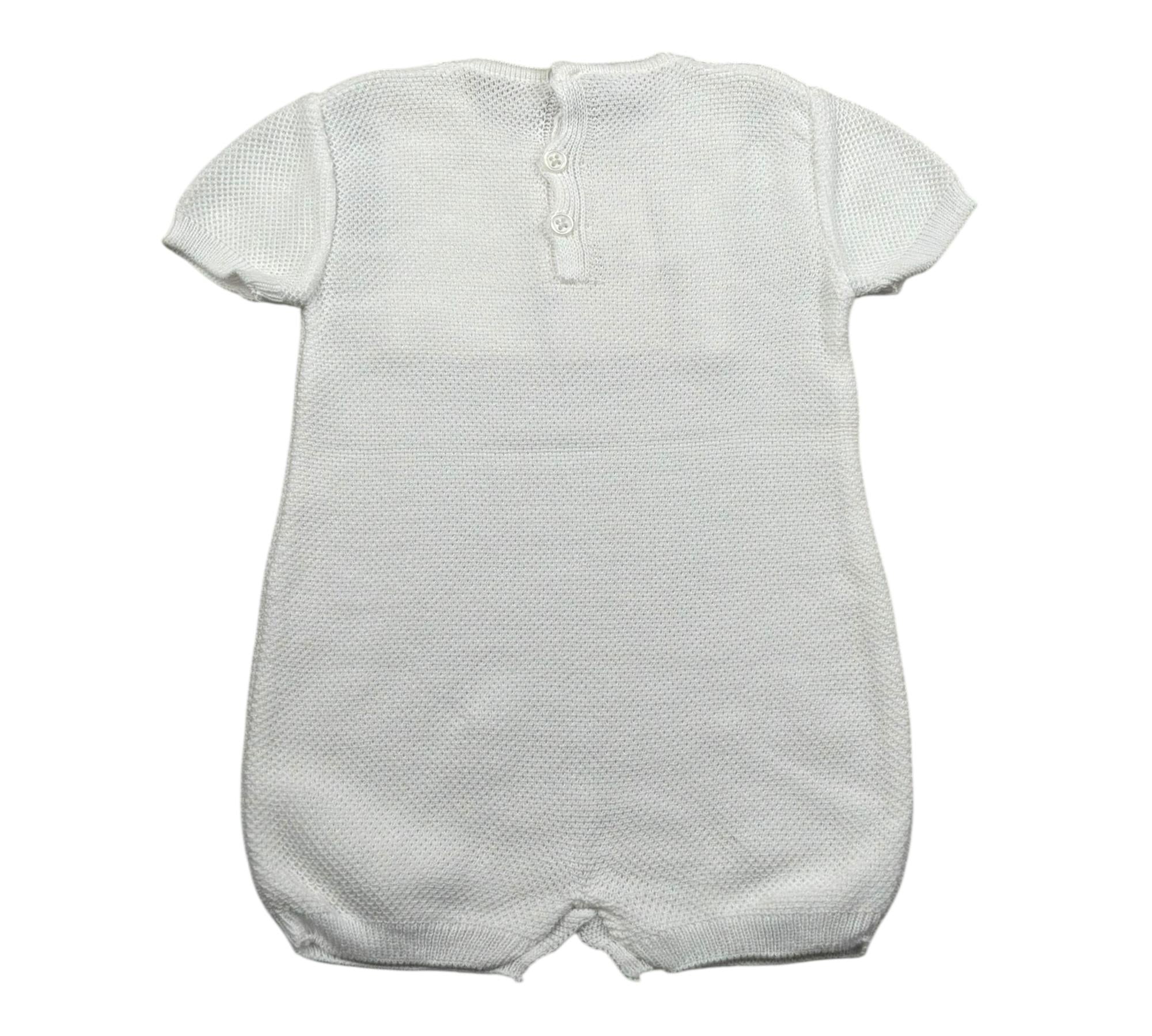 Paz Rodriguez Pagliaccetto Mezza Manica Tinta Unita per Neonato 005122715 BIANCO PAZ RODRIGUEZ 