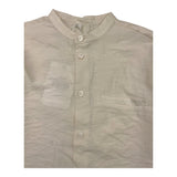 Lalalu' Solid Color Shirt With Beige Korean Collar For Boys