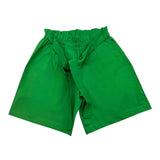 Nanan Solid Color Shorts with Elastic Waist Green for Girls