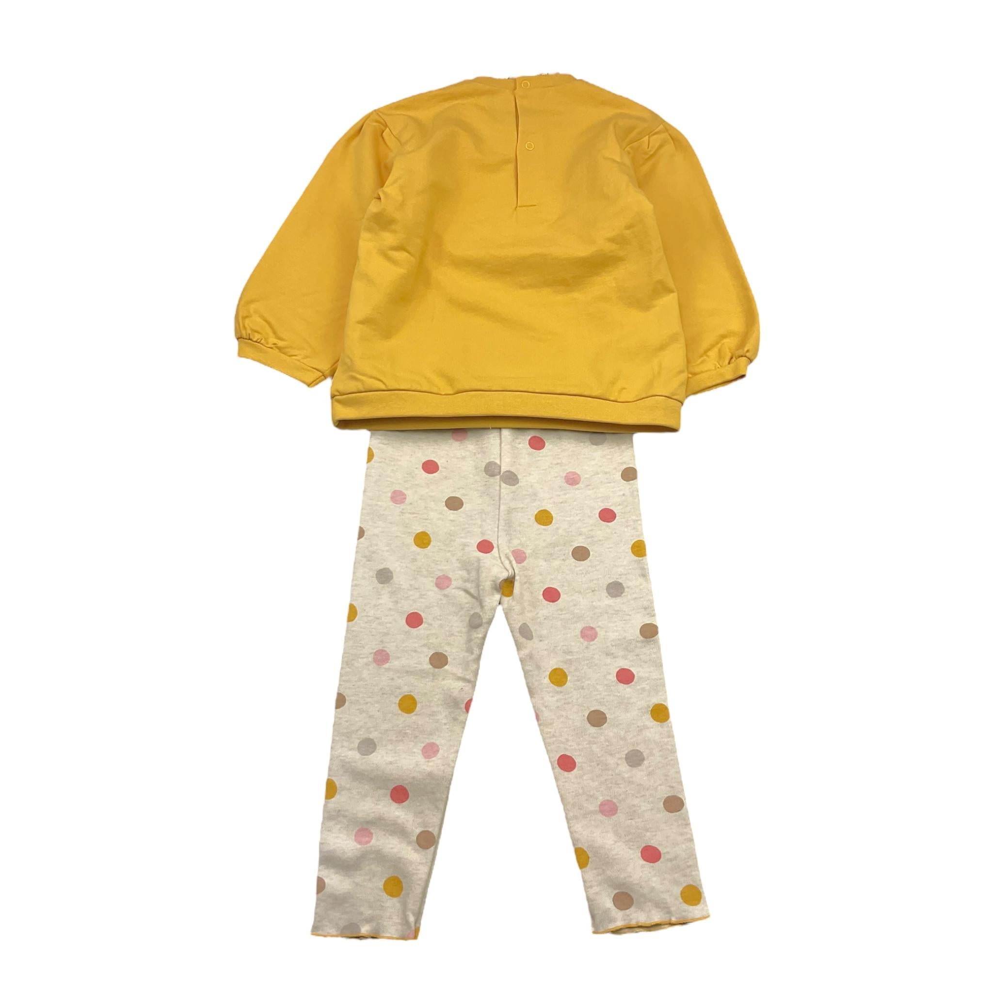 MAYORAL completo 2pz felpa-leggins bicolore con stampa Giallo per Neonata 278666 GIALLO MAYORAL 