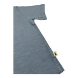 Petit Indi T-Shirt Tinta Unita con Bottone per Neonato SS25BK7655 BLU PETIT INDI 