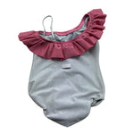 Saint Barth Costume Intero Monospalla Tinta Unita per Bambina CARIN ARGENTO SAINT BARTH 