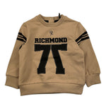 JOHN RICHMOND felpa chiusa girocollo tinta unita cn stampe in contrasto Beige per Neonato RIA25051FE BEIGE JOHN RICHMOND 