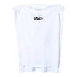 Maison Margiela Solid Color Printed Swimsuit Cover Up Tank Top White For Girls