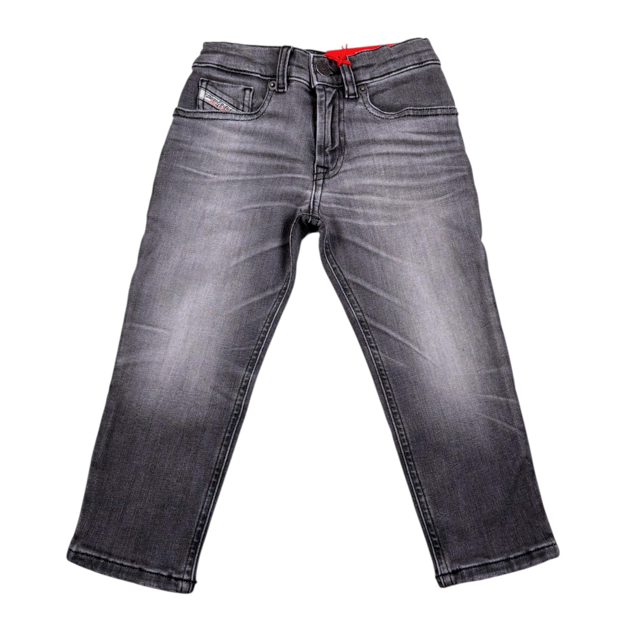 Diesel Jeans Tinta Unita con Girovita Regolabile per Bambino J00805 NERO DIESEL 