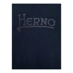 HERNO maglia girocollo tinta unita con stampa ricamata Blu per Bambino MG000002X BLU HERNO 