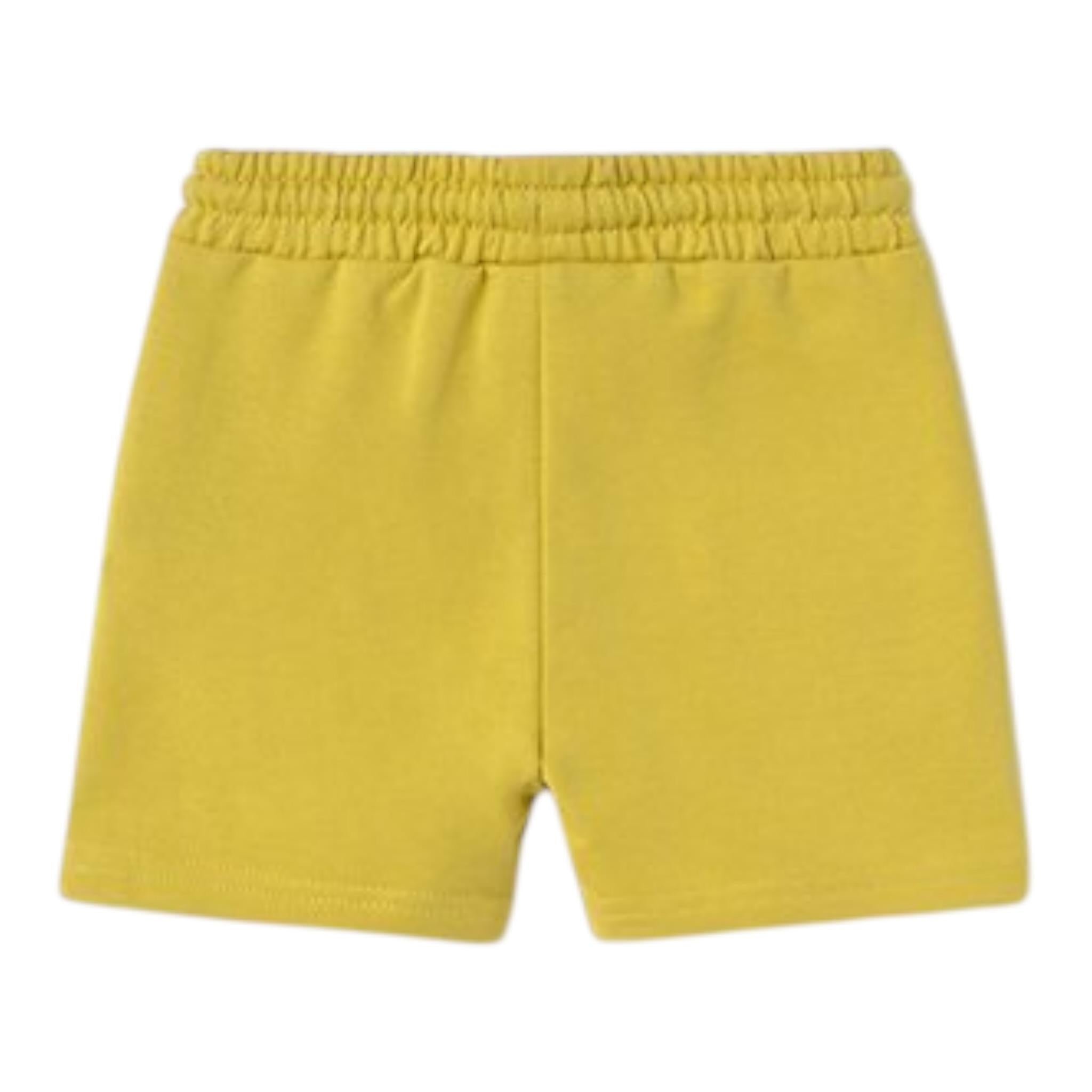 Mayoral Bermuda In Felpa Tinta Unita con Stampe per Neonato 1242X GIALLO MAYORAL 