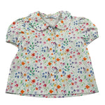 Ilfarobimbi Camicia Mezza Manica tinta unita Fantasia Floreale Bianco per Bambina IFB40105 BIANCO ILFAROBIMBI 