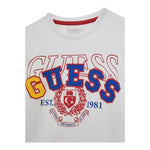 Guess Shirt Girocollo Tinta Unita con Stampa per Neonato N4RI01K8HM4N BIANCO GUESS 
