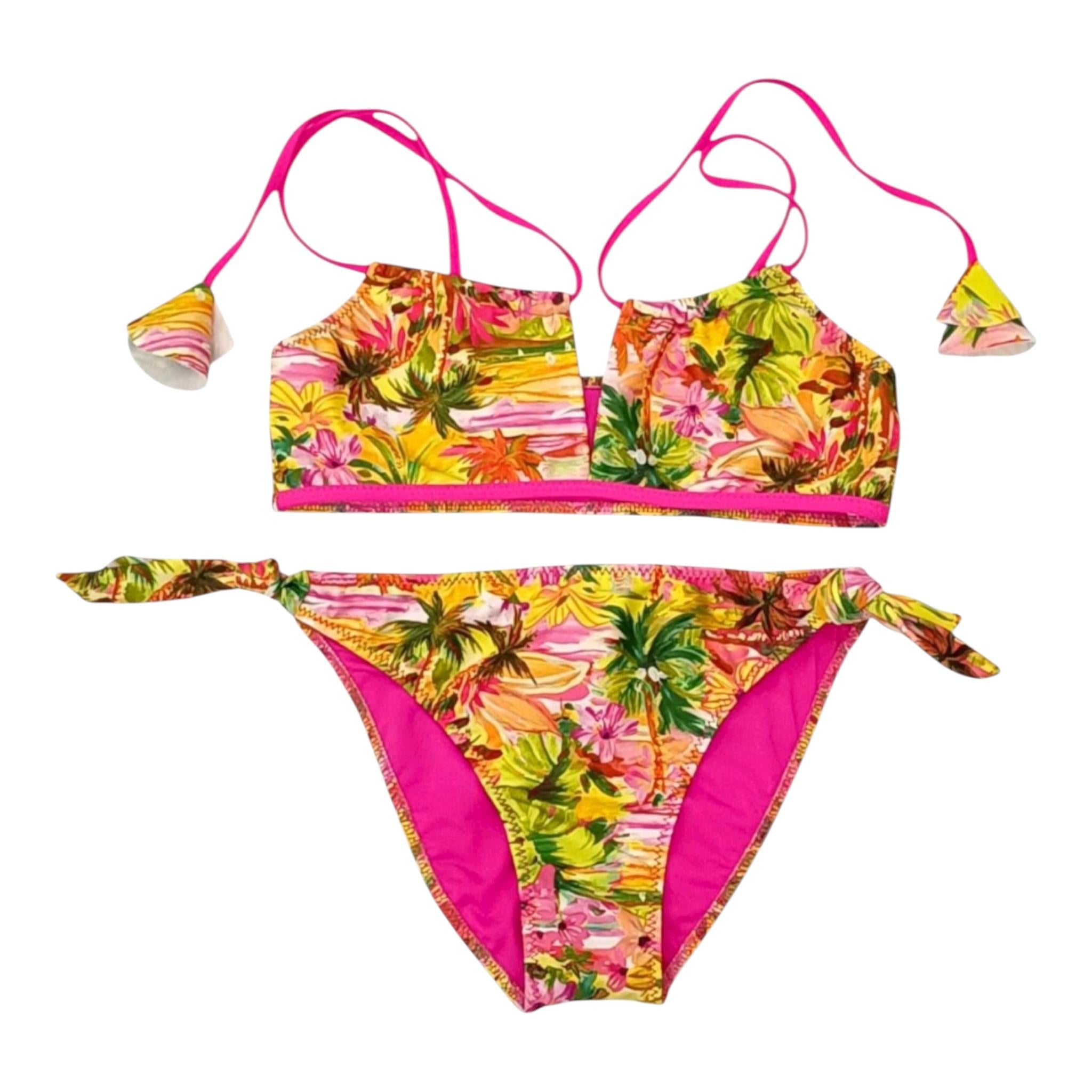 4Giveness Costume 2 Pezzi Fascia-Slip Tinta Unita con Fantasia per Bambina 125GBWBK5253 GIALLO 4GIVENESS 