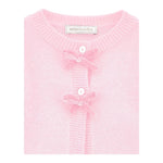 MONNALISA cardigan tinta unita con fiocchi Rosa per Neonata 39D803 ROSA MONNALISA 