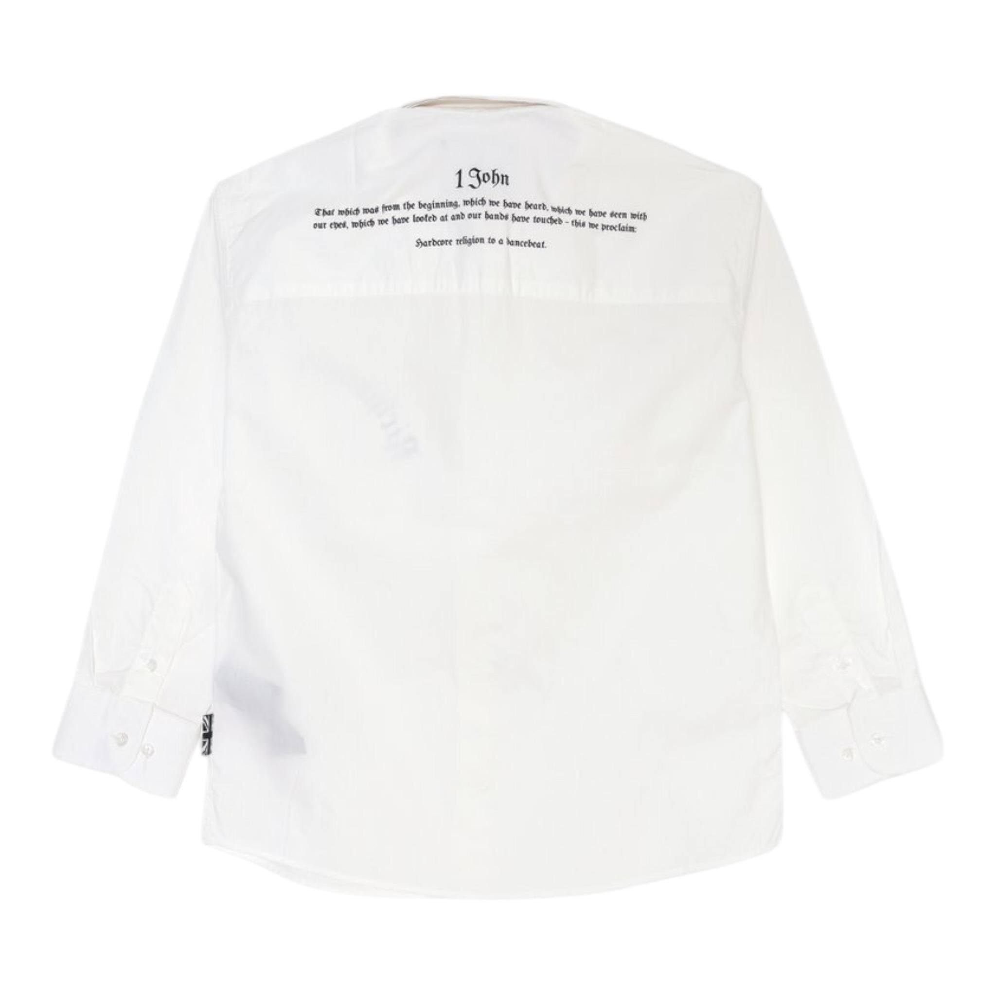 John Richmond Camicia Tinta Unita con Stampa per Neonato RBP25016CAX BIANCO JOHN RICHMOND 