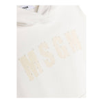 MSGM felpa chiusa con cappuccio tinta unita Bianco per Bambino F3MSJUHS1 BIANCO MSGM 