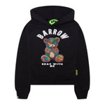 BARROW KIDS felpa tinta unita con cappuccio e stampa Nero per Bambina F4BKJGHS106 NERO BARROW KIDS 
